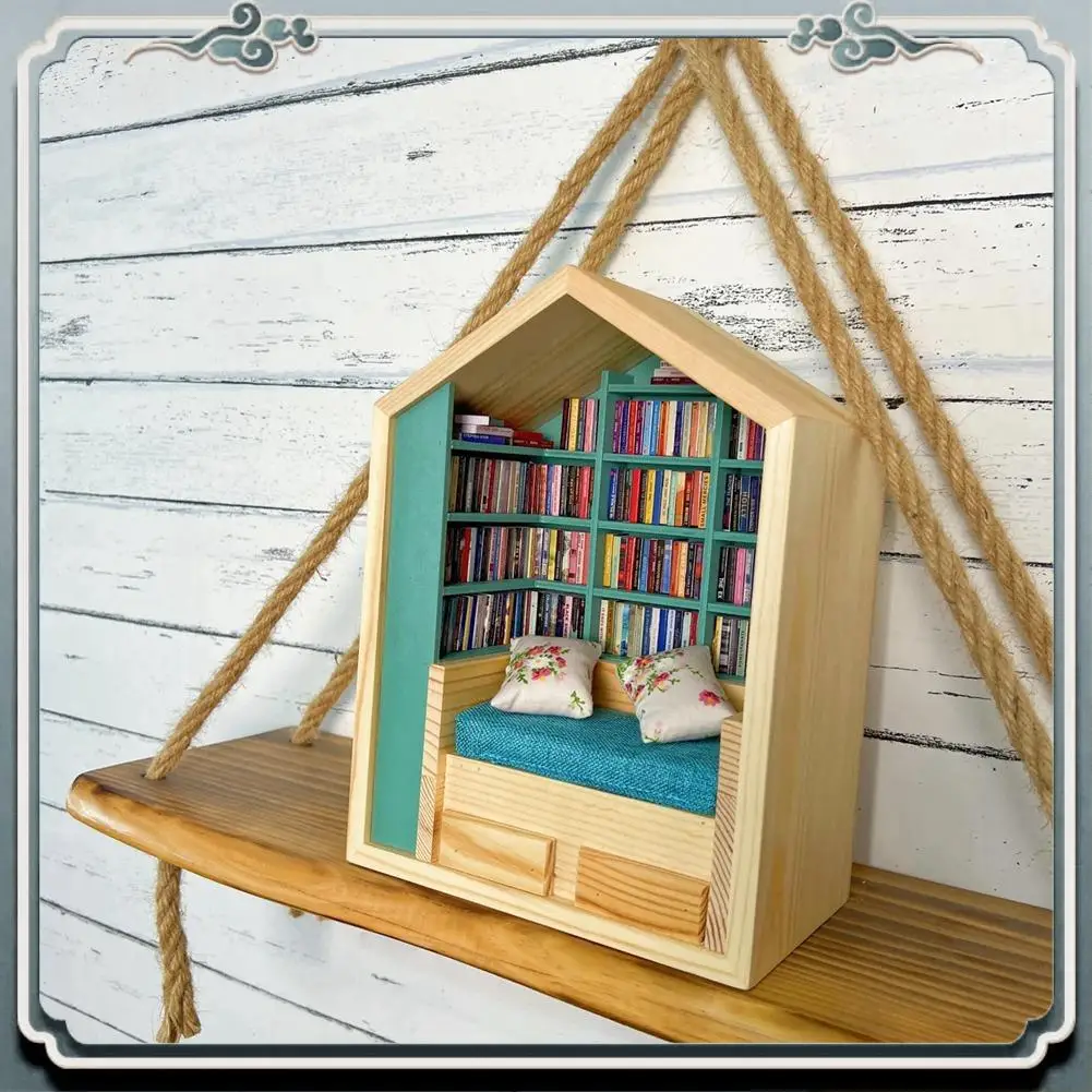 

Durable Mini Bookshelf For Mini Books, Mini Bookshelf Ornament Miniature Bookshelf Decor, Gifts For Book Lovers
