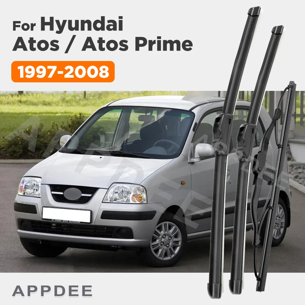 Limpiaparabrisas APPDEE para Hyundai Atos / Atos Prime 1997-2008 1998 1999, limpiaparabrisas delantero y trasero, cepillos de parabrisas de 20 "+ 16" + 13"