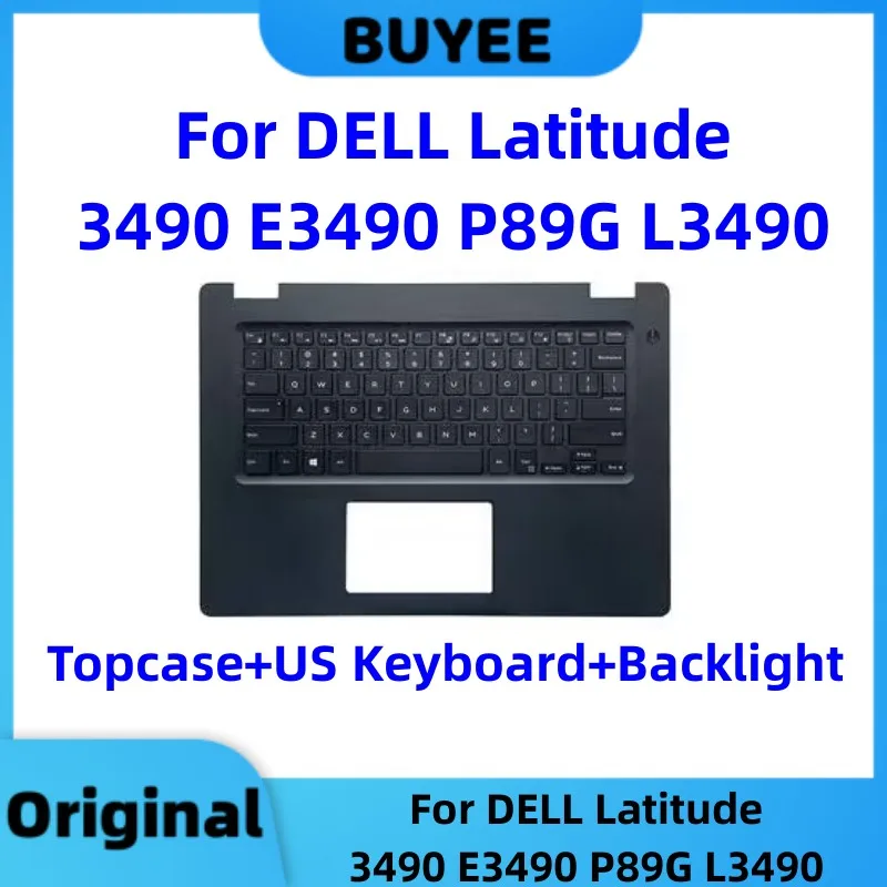 

Original NEW For DELL Latitude 3490 E3490 P89G L3490 0P8YTM Palmrest Topcase With English US Keyboard With Backlight