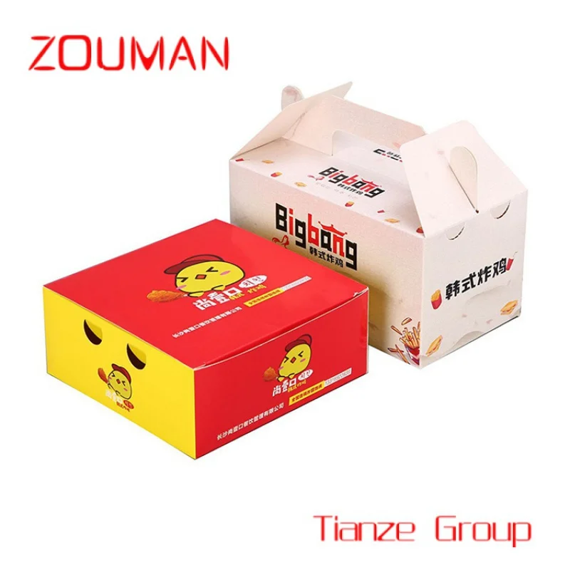 Custom , Fried chicken shop paper packaging box fried chicken packaging boxes disposable boxes food packaging