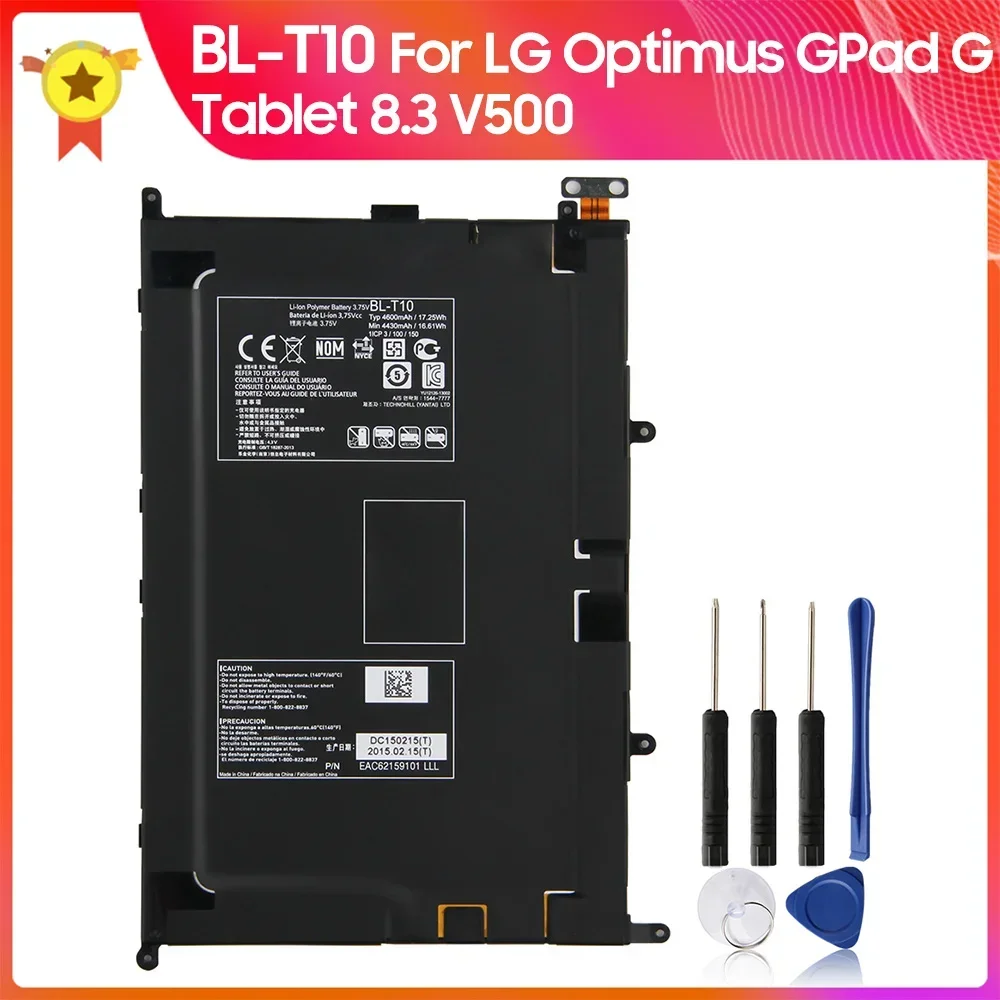 Replacement Battery BL-T10 For LG Optimus G Pad G Tablet 8.3 V500 BL-T10 High Quality Batteries 4600mAh With Tool