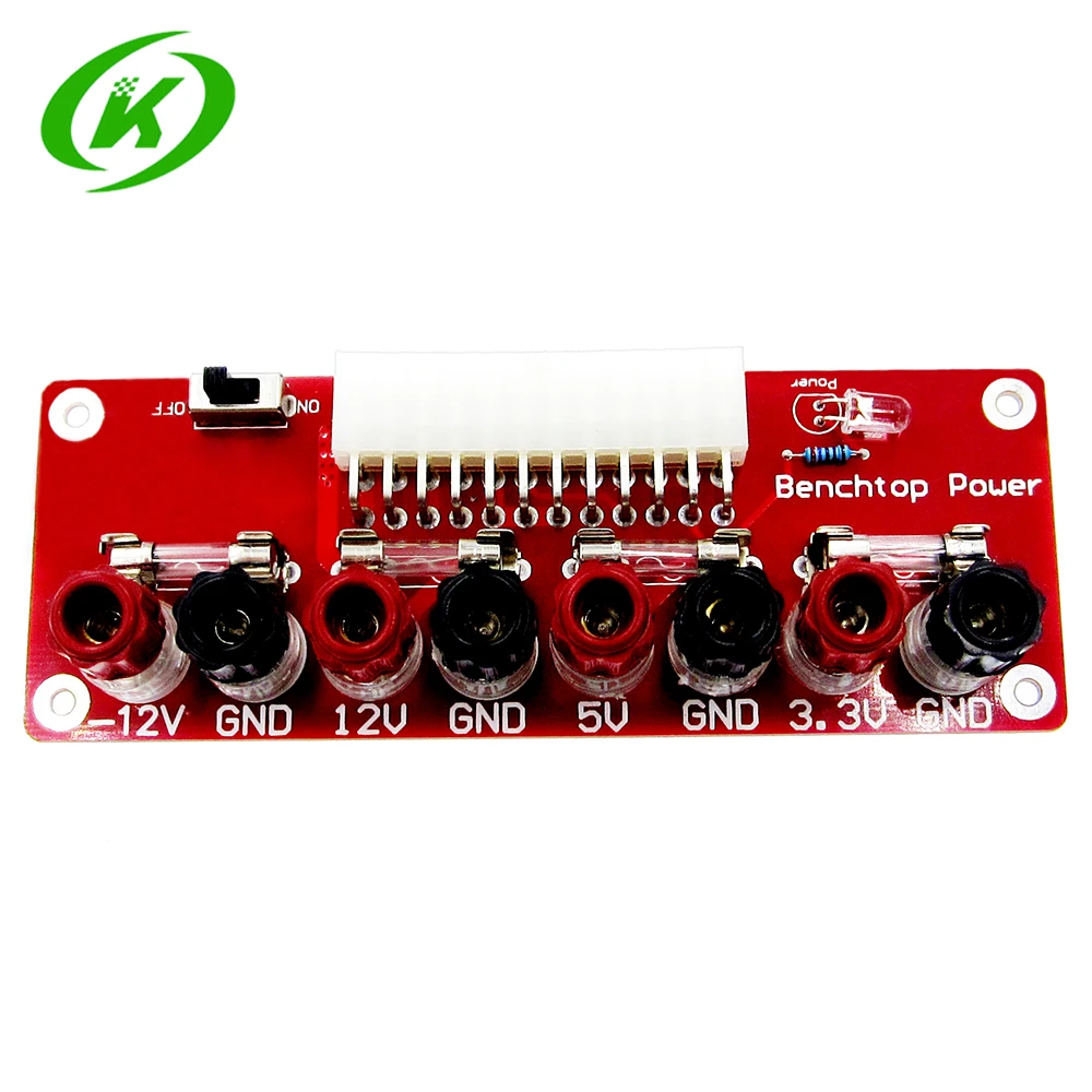 New Arrival Electric Circuit 24Pins ATX Benchtop Computer Power Supply Breakout board DC plug connector