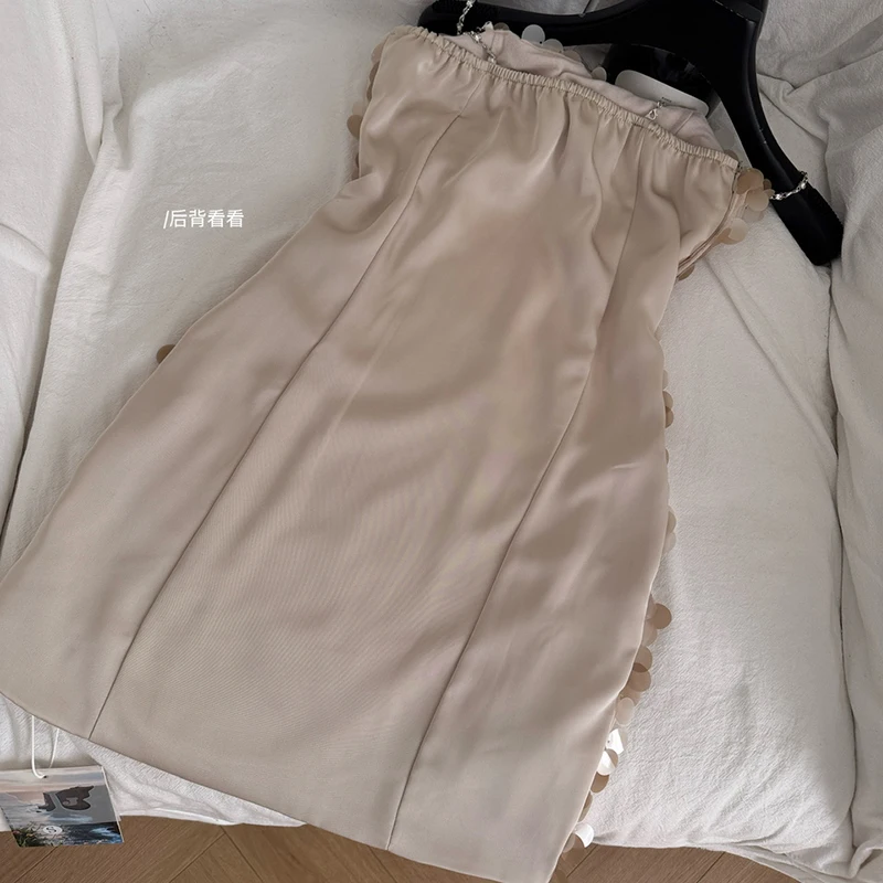 Frauen Mini Kleid Pailletten Metall Spaghetti Strap Bodycon Kleider Ausgehen Festival Konzert Outfits Sexy Mini Kleid Formelle Kleidung