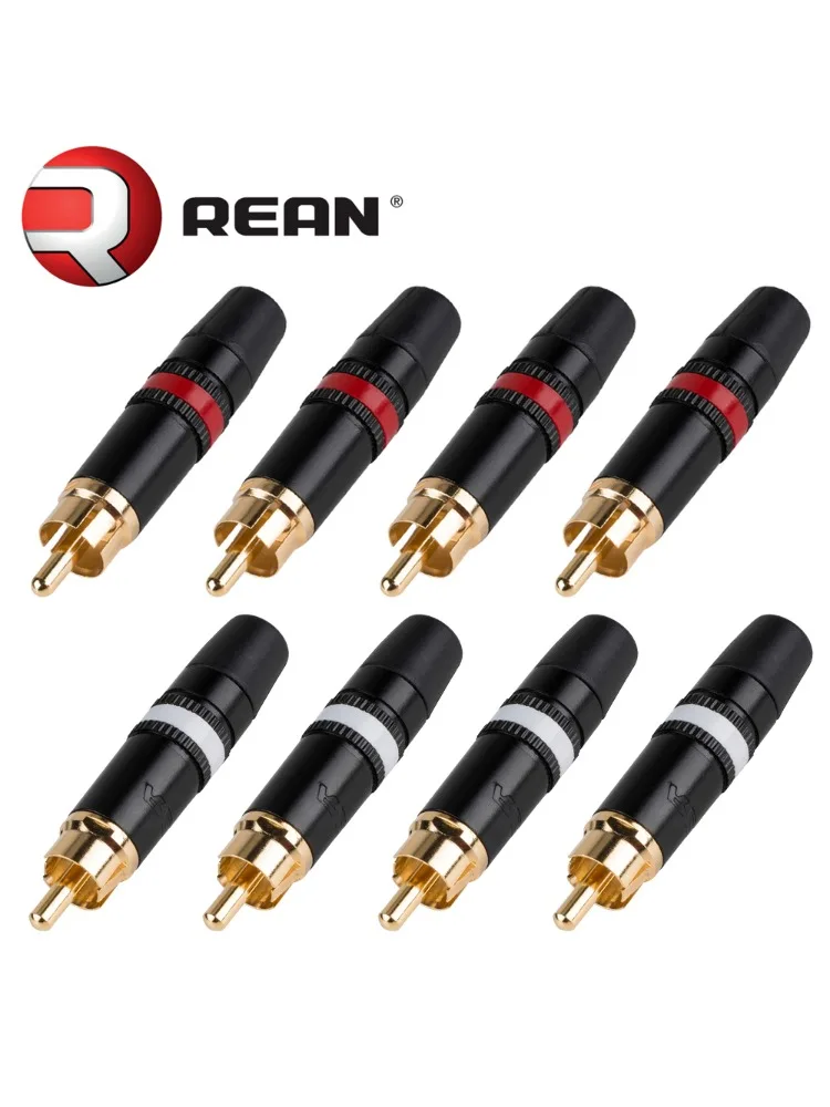 Wtyk RCA Neutrik Rean NYS373-2 NYS373-9, czarna obudowa, pozłacane styki, profesjonalny wtyk audio HIFI do kabli, wzmacniaczy DIY — zdjęcie produktu 6