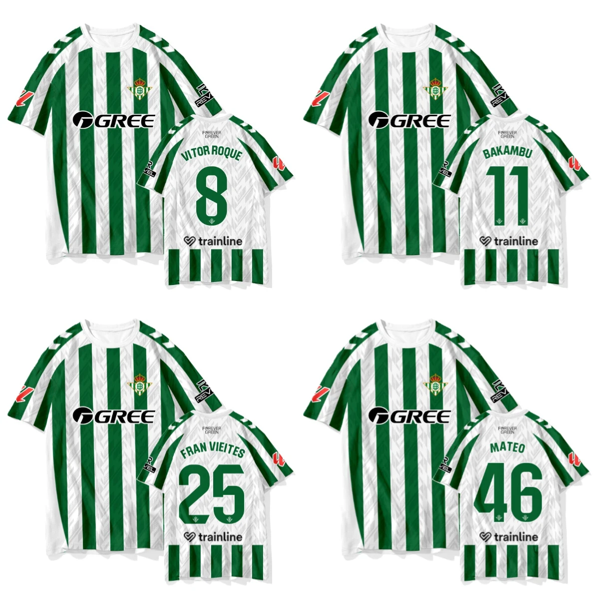 

25-26 Real Betis для взрослых и детей Энтони No 7 Классический трикотаж Betis Домашняя футболка с короткими рукавами No 22 Isco
