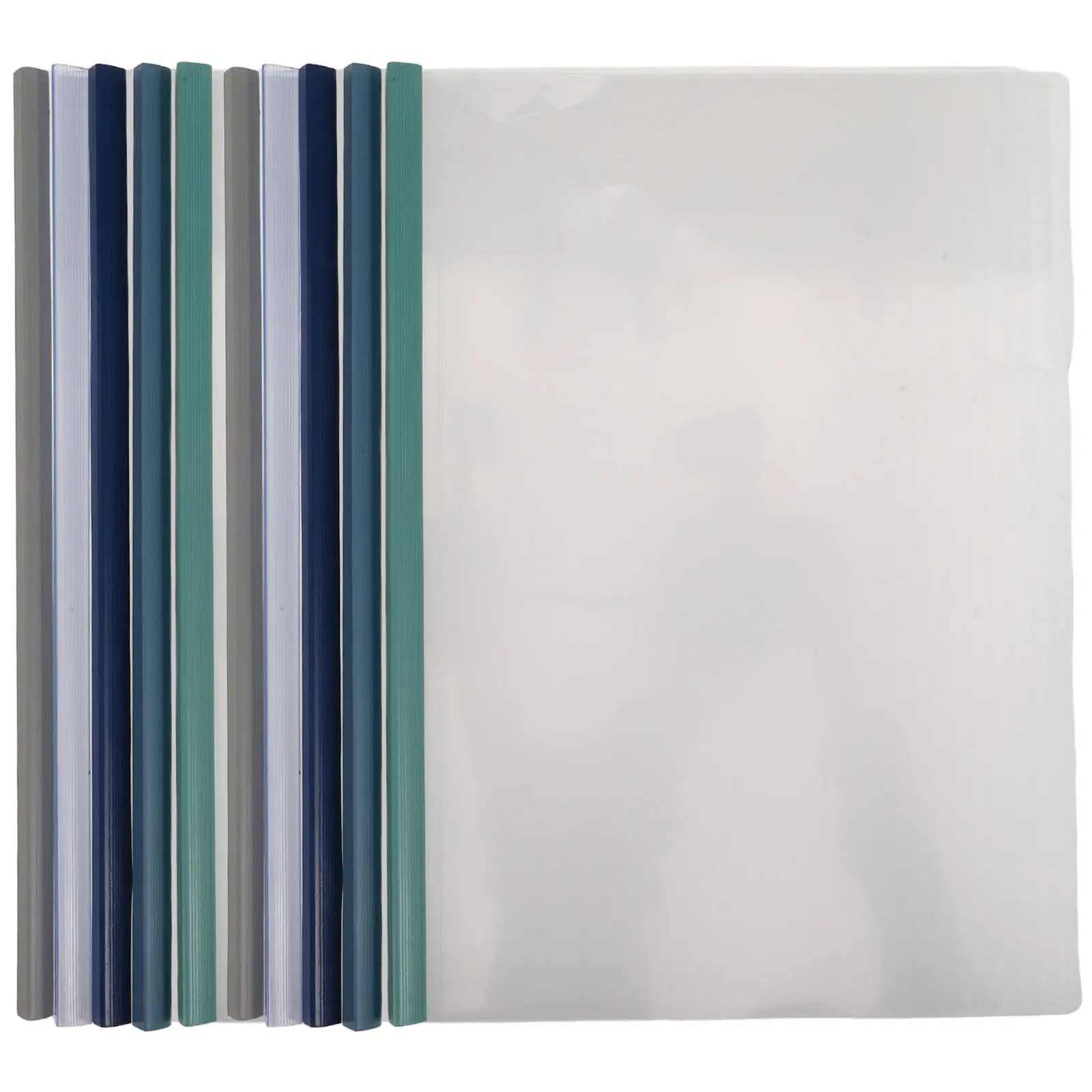 

10Pcs Transparent Plastic Slide Binder File Organizer with Sliding Bar for Office School Home Document Storage Paper Filing