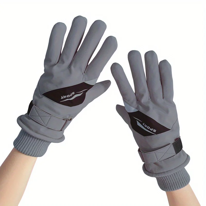 قفازات شتوية نسائية، سميكة ومبطنة بالصوف، لركوب الدراجات، مقاومة للبرد، مقاومة للماء، متوافقة مع شاشة اللمس، قفازات ركوب الدراجات للرجال للدراجات الكهربائية، دافئة #5