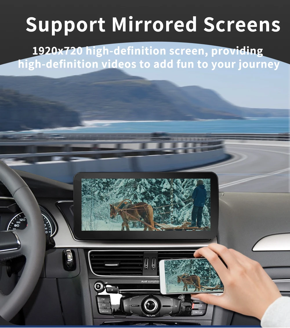 1920*720P Display-Bildschirm Linux-System Autoradio-Stereoanlage für Audi A4 B8 A5 2009-2016 Multimedia-Player BT Wireless Carplay Auto – Detail 7