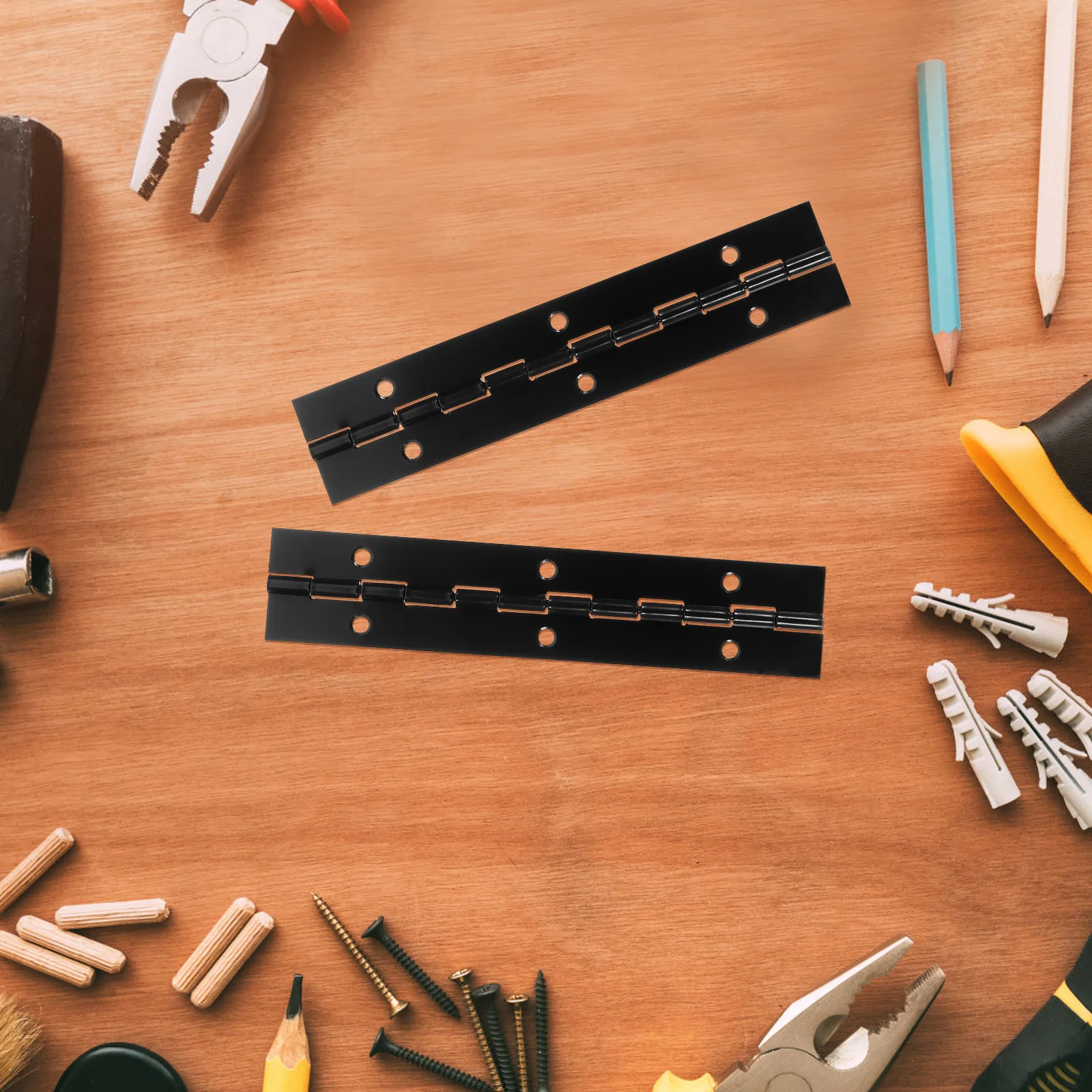 6 قطع مفصلات أبواب معدنية شديدة التحمل لأبواب الخزانة والأثاث الداخلي الخارجي ومفصل البيانو عملية سلسة #2