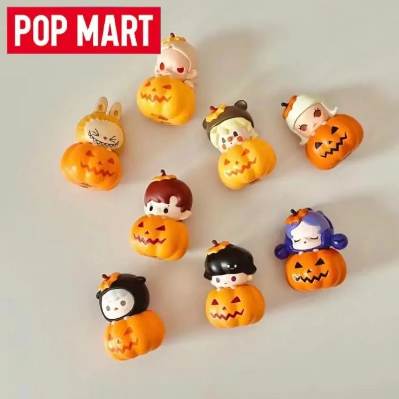 البوب مارت جميع القديسين يوم اليقطين سلسلة البوب فول صندوق أعمى الأصلي عمل الشكل لعبة لطيفة نموذج مفاجأة صندوق غامض جمع