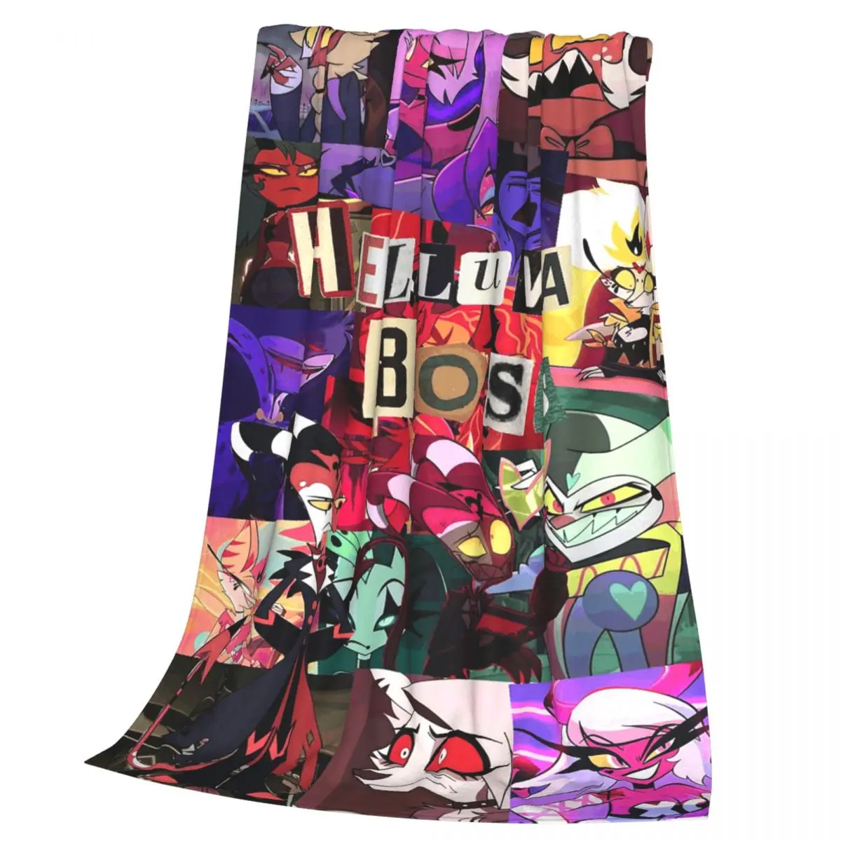 Helluva Boss Cartoon Blanket Soft Warm Flannel Throw Blanket Plush for Bed Living room Picnic Travel Home Sofa
