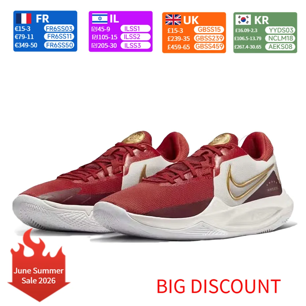 Nike Precision 6 Comfortable and Versatile Low-Top Basketball Shoes for Men DD9535-006
