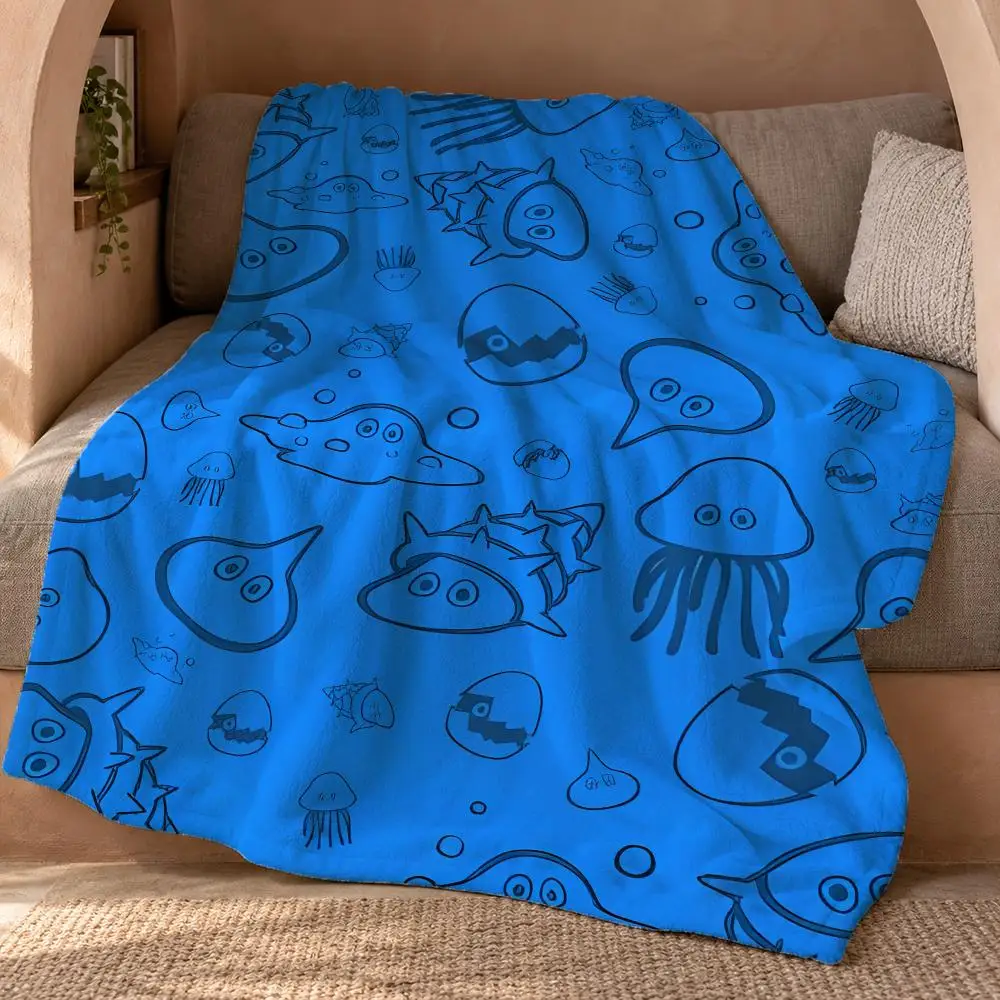 Slime MoriMori Dragon Quest Throw Double Sided Flannel Throw Blanket Soft Travel Camping Sofa Bed Home