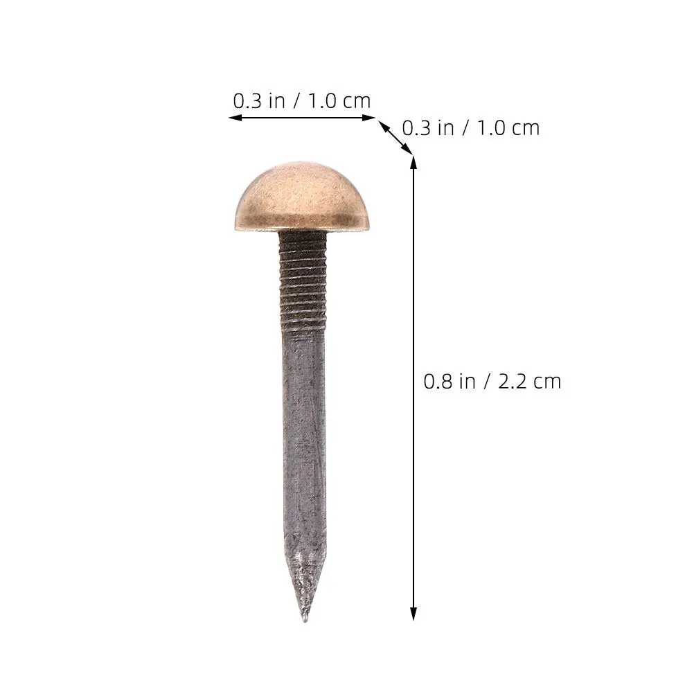 10Pcs Decorative Nail Heads Upholstery Tacks for Furniture Sofa Upholstering DIY Projects Smooth Surface Rust