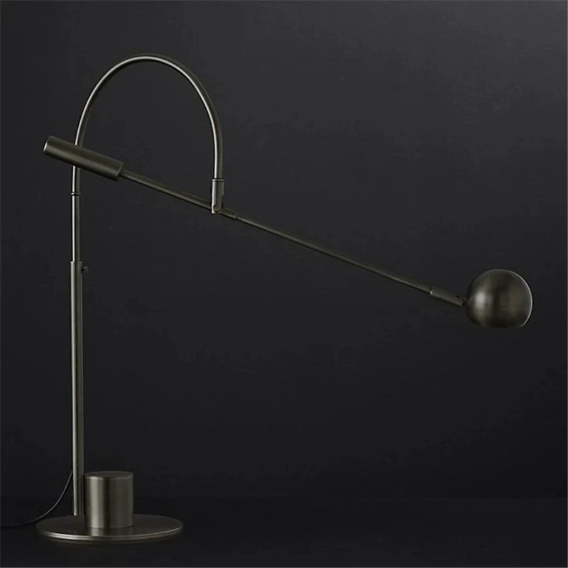 Imagem -02 - Rotatable Metal Desk Lamp Minimalista Ouro Preto Lâmpada Quarto Salão Quarto de Hotel Mesa de Leitura Luz Dropshipping