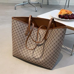 2 set borsa Tote di grande capacità di design di lusso per le donne 2024 tendenze borsa per la spesa A tracolla Shopper di marca Sac A Main