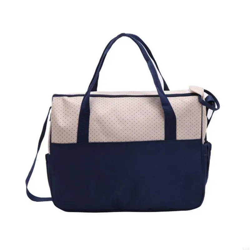 

L38E 5 Pcs Multifunctional Set Baby Changing Diaper Nappy Bag Maternity Mummy Handbag