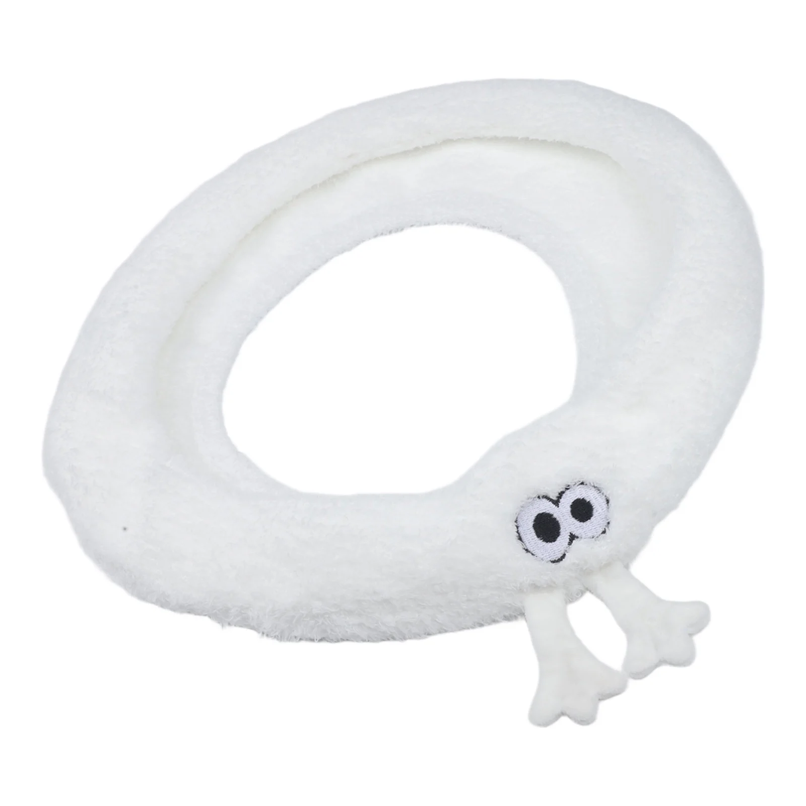 Toilet Seat Cover with Handle for Winter Soft Plush Design Compatible with Standard Toilets Washable Velvet Spandex Material