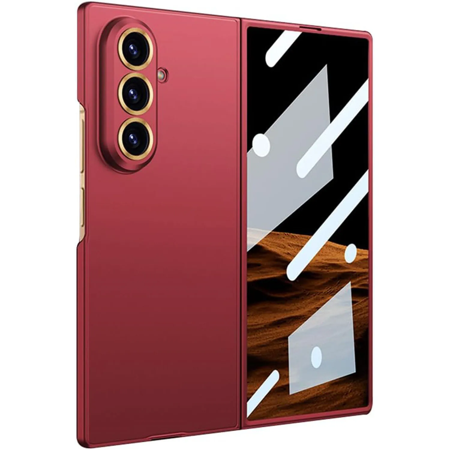 

Ультратонкий чехол для Samsung Galaxy Z Fold 7 — встроенная защита экрана, полная защита от ударов, металлическое покрытие