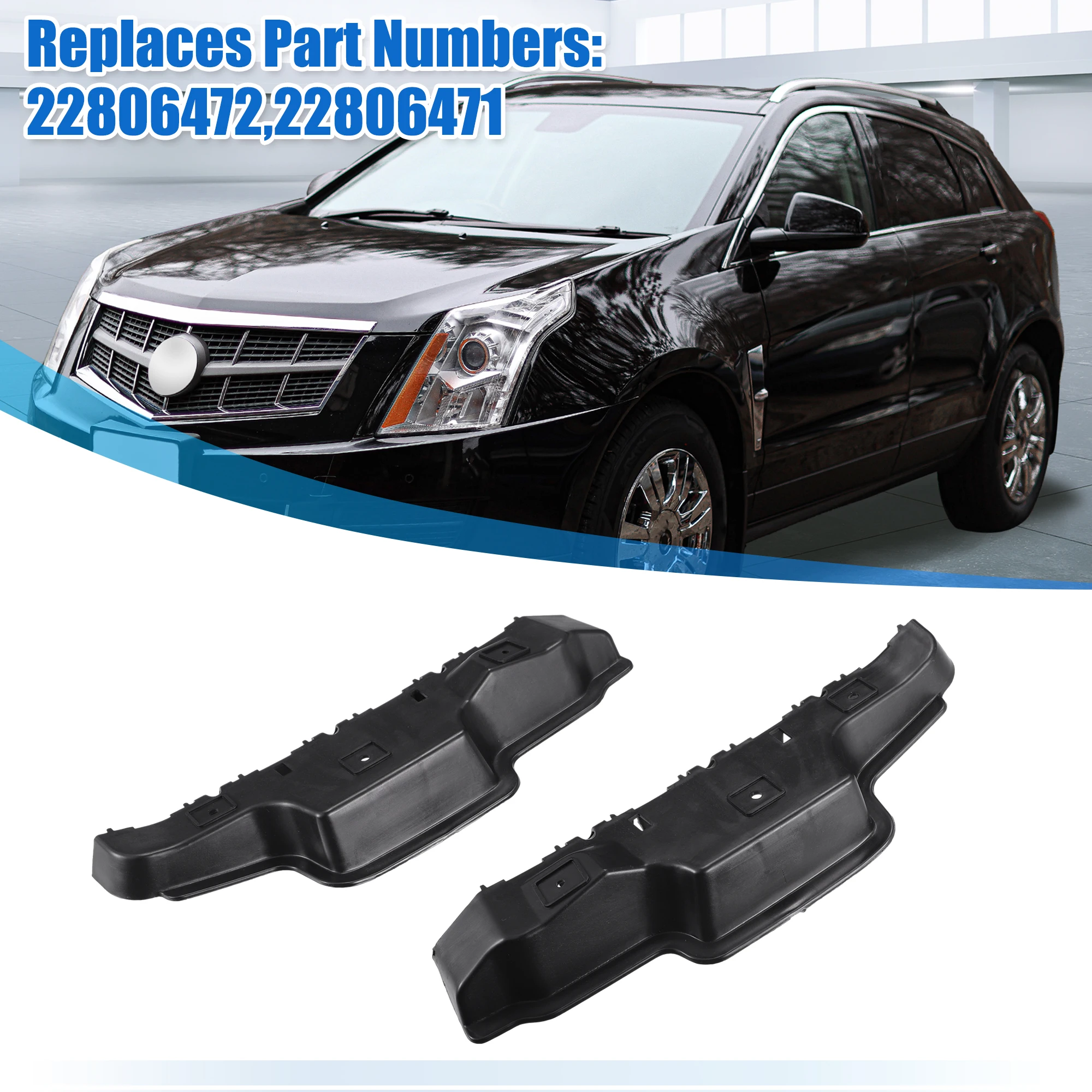 X Autohaux 1 Pair Front Left Right Bumper Bracket No.22806472/22806471 for Cadillac SRX 3.6L V6 - Flex, 3.6L V6 - Gas 2016