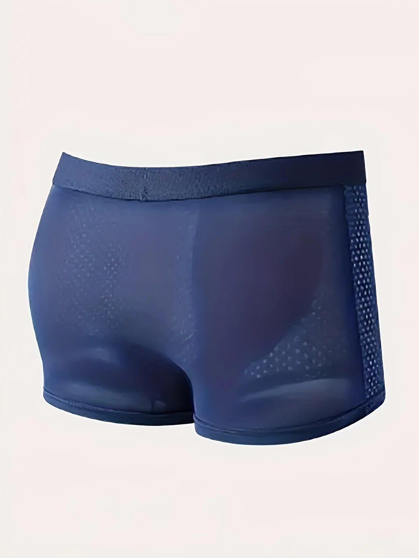 8-piece men's underwear Solid color half-mesh men's boxers Breathable and comfortable men's underwear