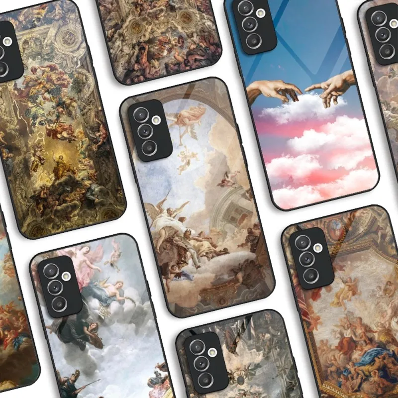 Palace of Versailles The Creation  Art Phone Case Glass for Samsung A51 A22 52 12 32 A42 S22 S21FE S20 Note 20 10 Pro Plus Cover