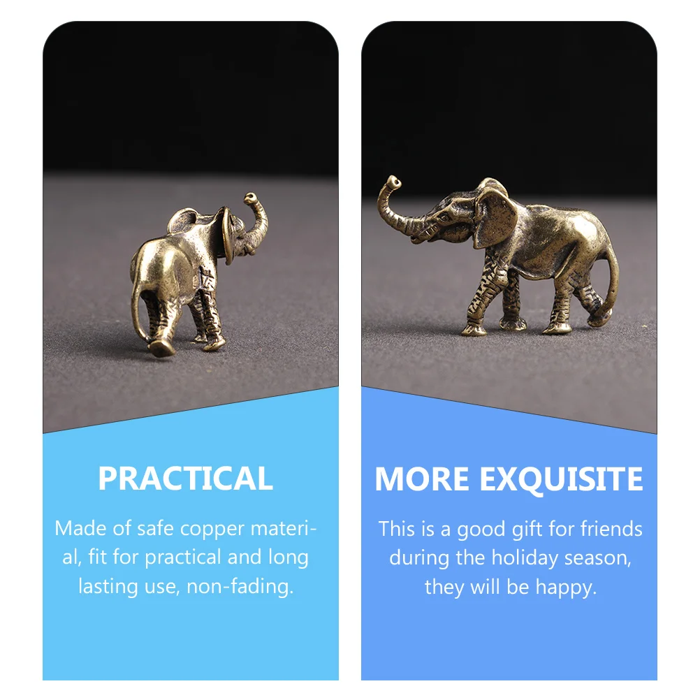 

2 Pcs Retro Ornaments Decorations Desktop Adornment Elephants