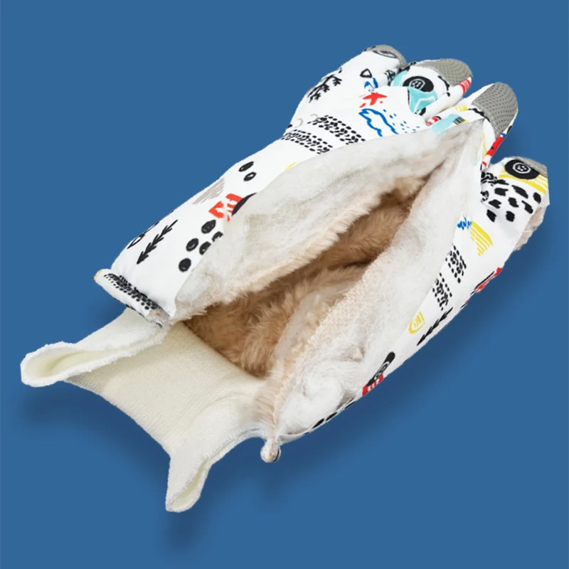 قفازات تزلج للأطفال مقاومة للماء والرياح قفازات شتوية دافئة للأطفال قفازات ثلج خارجية متوافقة مع شاشة اللمس للأماكن الخارجية #4