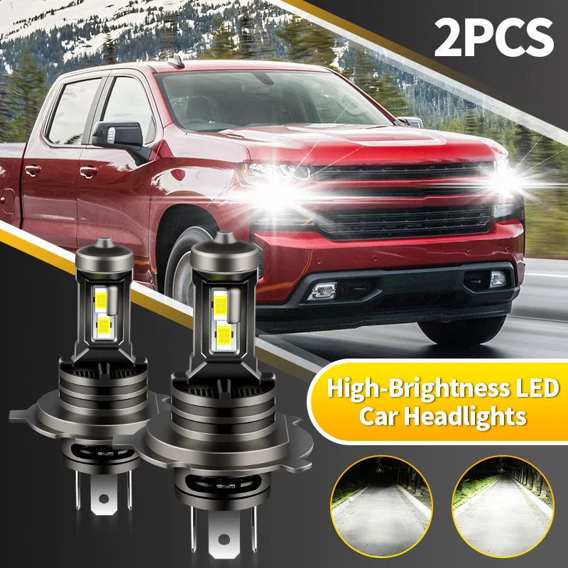 

2PCS Canbus LED Headlight High Power Canbus H4/9003/HB2 Hi/Lo High Low Beam Fog light DRL Daytime Running Light White Car Lamps