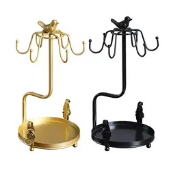 Coffee Cup Holder with 6 Hooks Household Cup Drying Rack Cups Organizer for Restaurant Office Cabinet Home Countertop Table