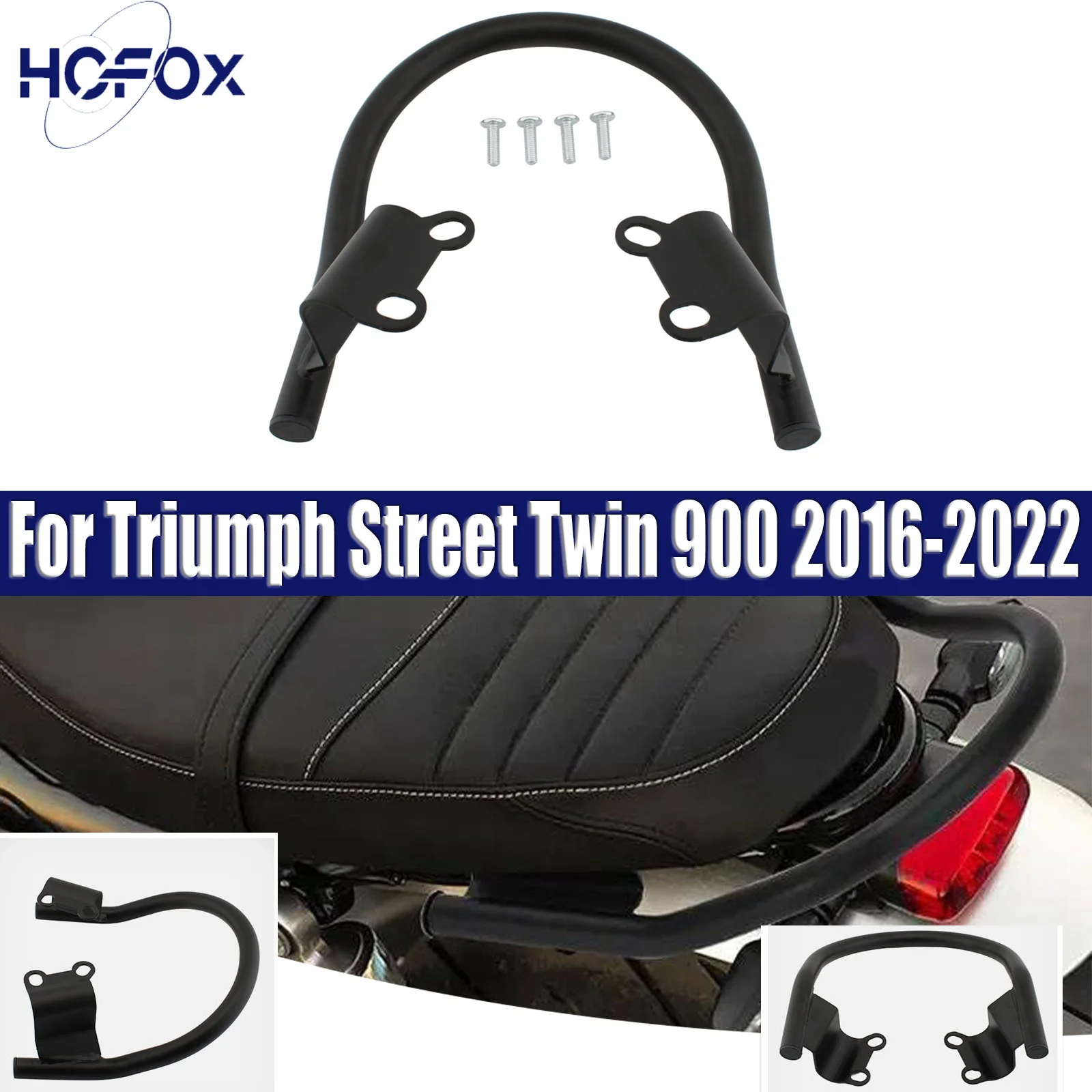 

Motorcycle Rear Seat Grab Bar Handles Seat Armrest Handle luggage Rack For Street Twin 900 2016-2022