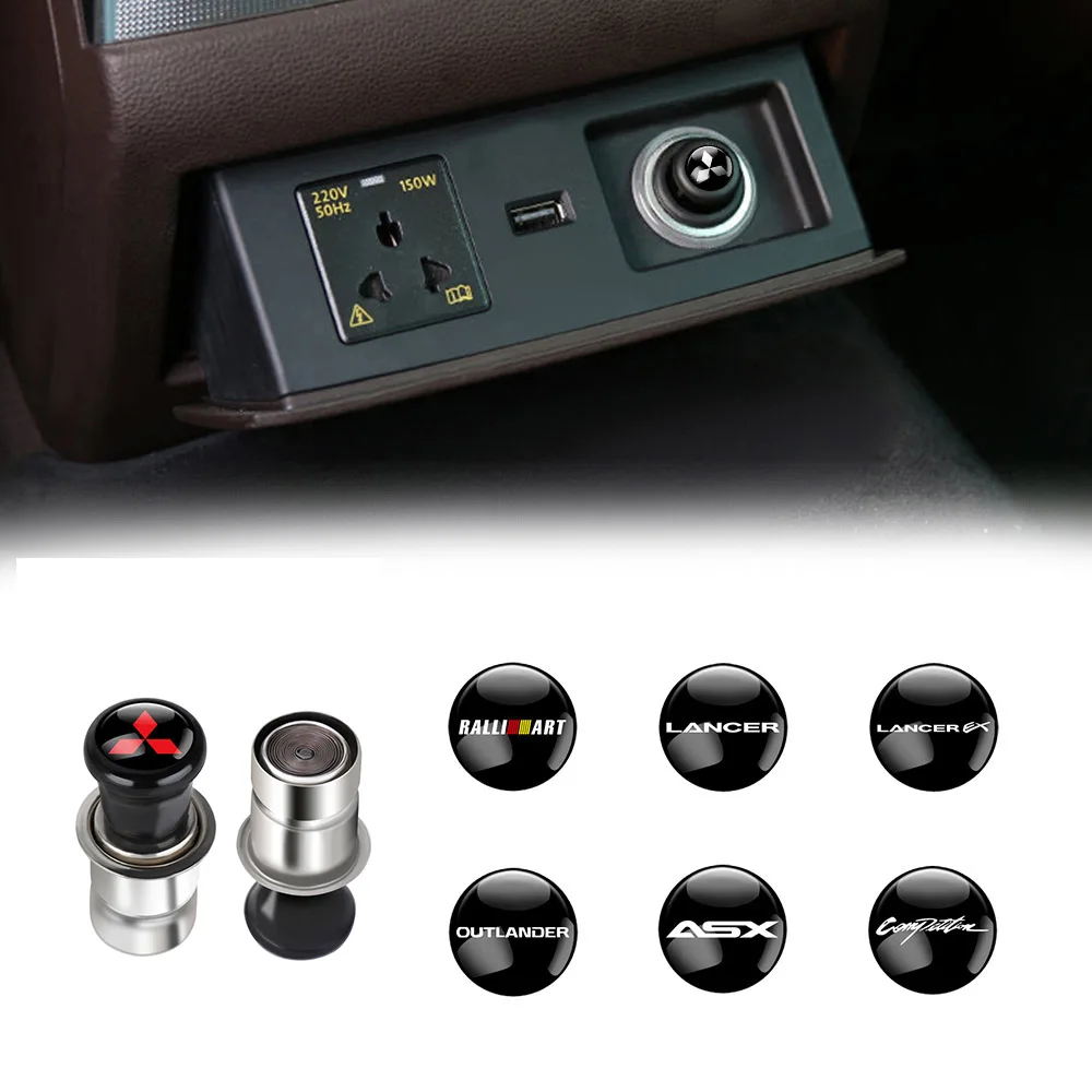 مقبس ولاعة السجائر في السيارة ملحقات عالمية لميتسوبيشي 9 Ralliart X EX ASX L200 كولت أوتلاندر باجيرو لانسر الكسوف #2