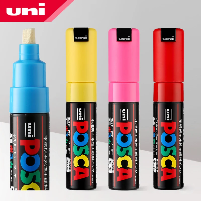 

1pcs Uni POSCA Marker Pen PC-8K graffiti paint pen for poster advertising graffiti art painting