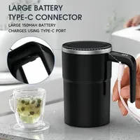 380ML Electric Coffee Self Mixing Mug IP67 Waterproof Coffee Stirring Mug USB Charging Digital Display Automatic Magnetic Cup