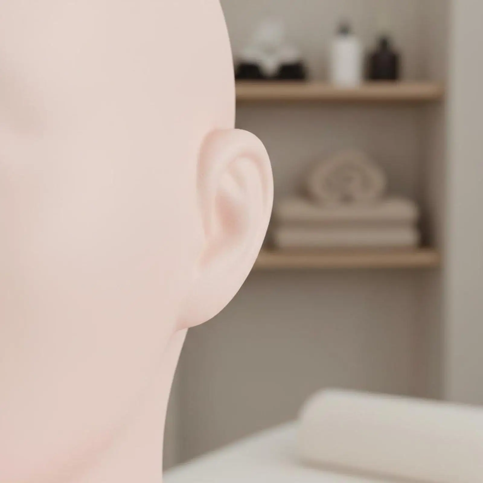 Massage Training Head Silicone Practice Model Mannequin Head for Cosmetology Makeup and Wig Display