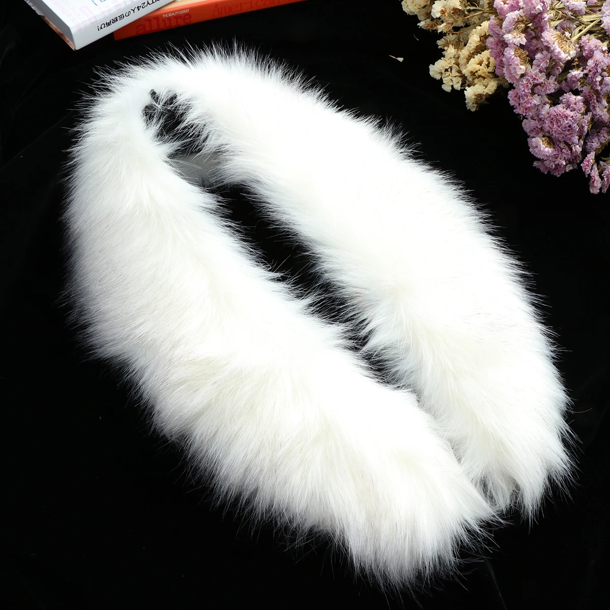 

Elegant 82Cm Winter Warm Faux Scarf For Women Coat Down Coat Accessory Frost Protection Scarves Wrap Shawl Brown