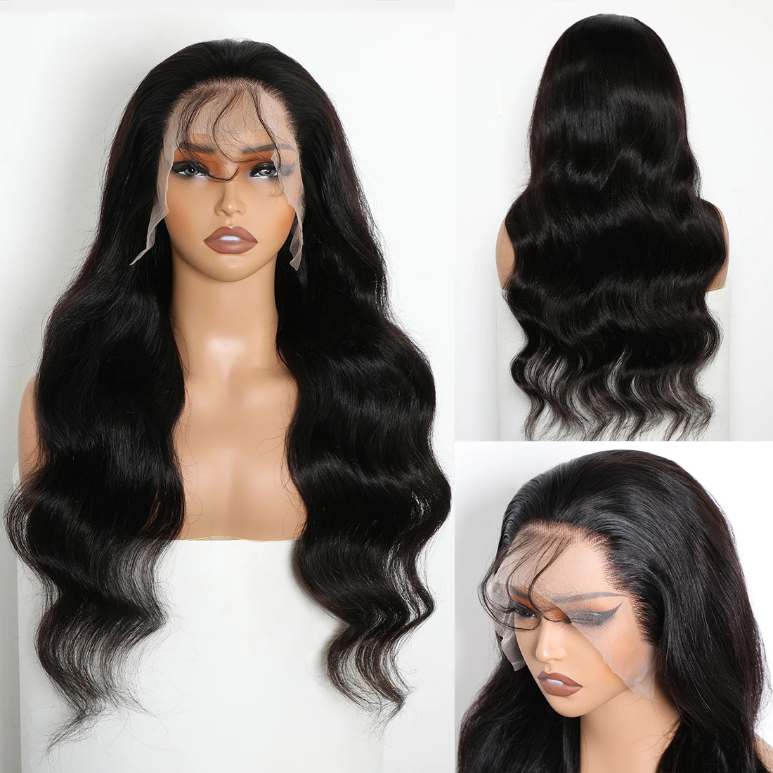 Brazilian Remy Hair 13x4 Full Lace Frontal Wig Body Wave Pre Cut Swiss Lace for Black Women