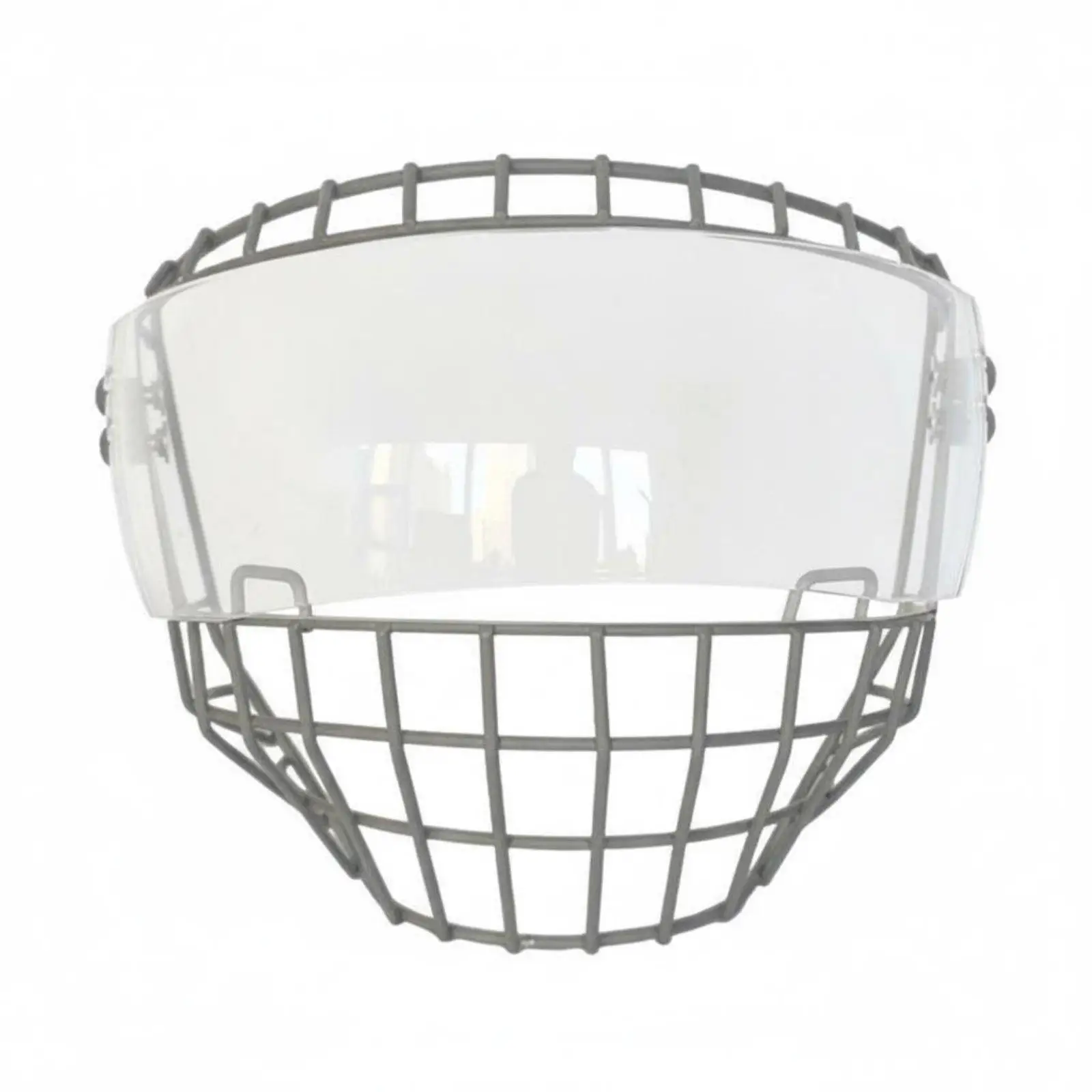 Full Coverage Sports Face Shield Metal and PC Hybrid Face Protector Hockey Helmet Accessory for Adults