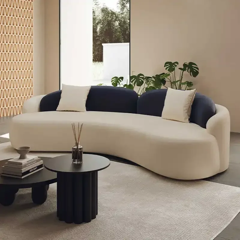 أريكة منحنية، منطقة جلوس، استقبال المشاهير على الإنترنت، صالون تجميل، متجر ملابس، قاعة مكتب الإقامة المنزلية، اجتماع الضيوف #3