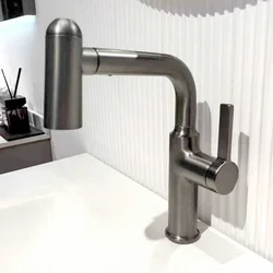 Washbasin pulling faucet 5 modes Hot and cold faucet with LED digital display