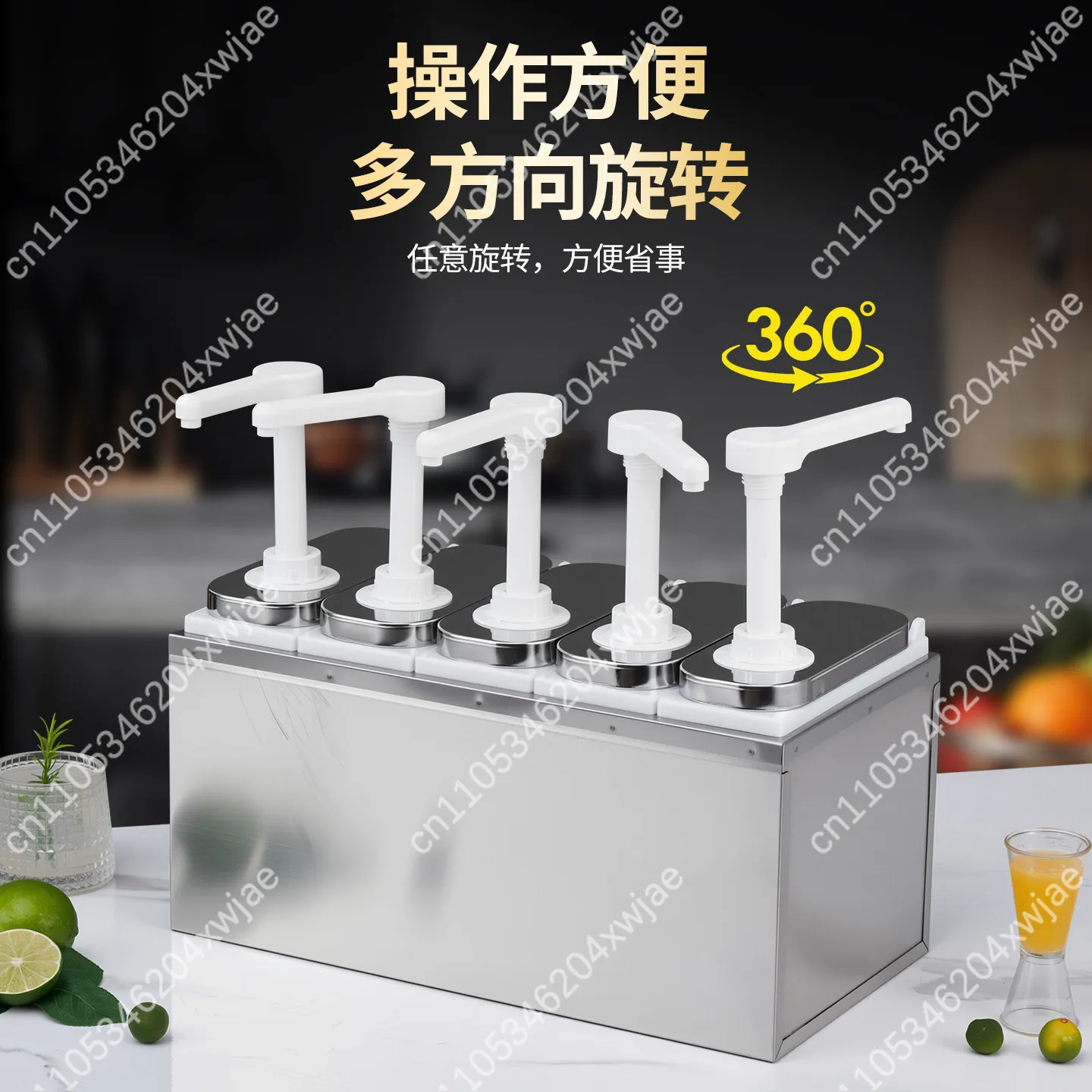 Stainless Steel Sauce Dispenser Pump Press Pump Head For Milk Tea Syrup Jam Ketchup Salad Dressing Squeeze Bottle