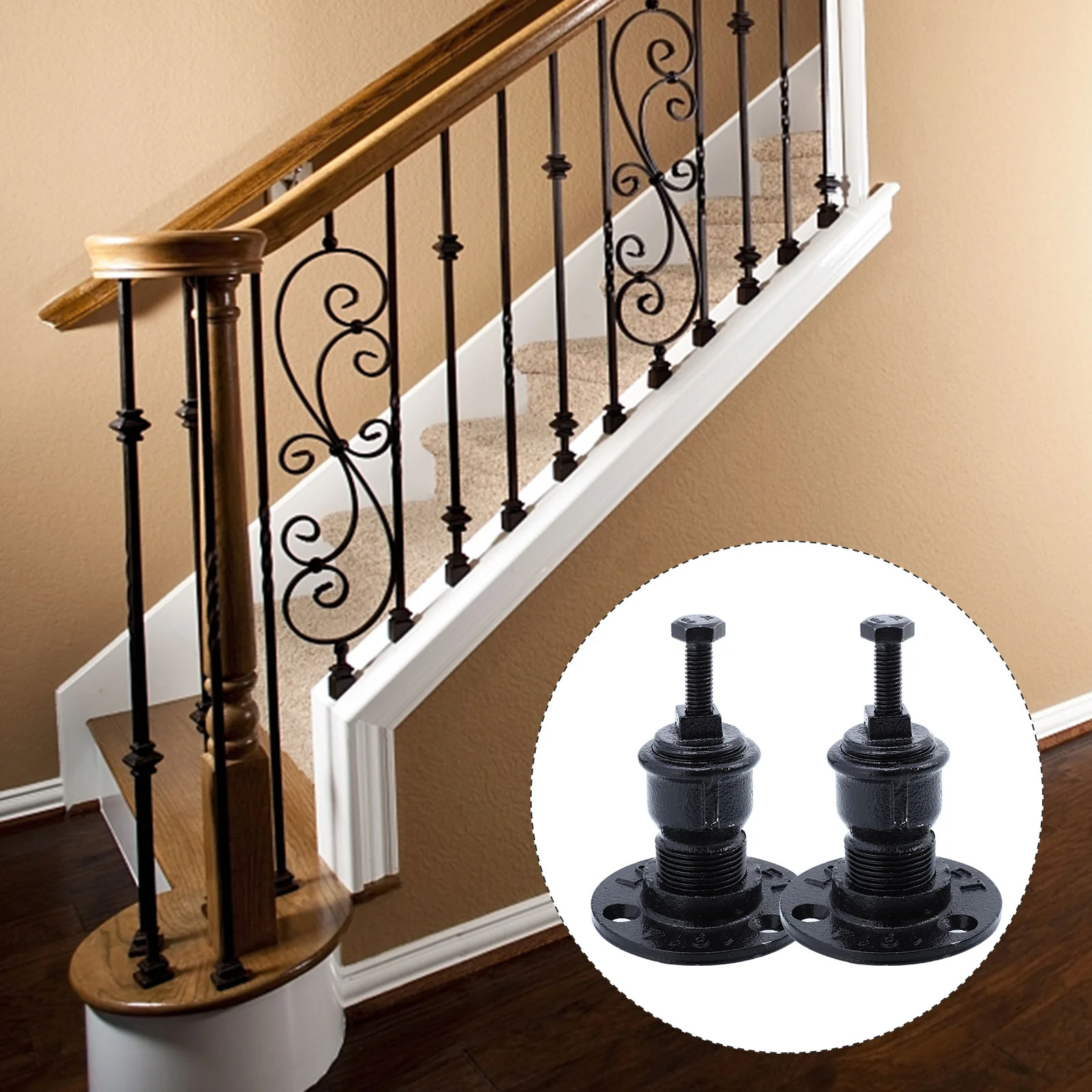 

2 Pcs Wall Bracket Guide Stair Bracket Wall Mount Handrail Deck Brackets Support Banister