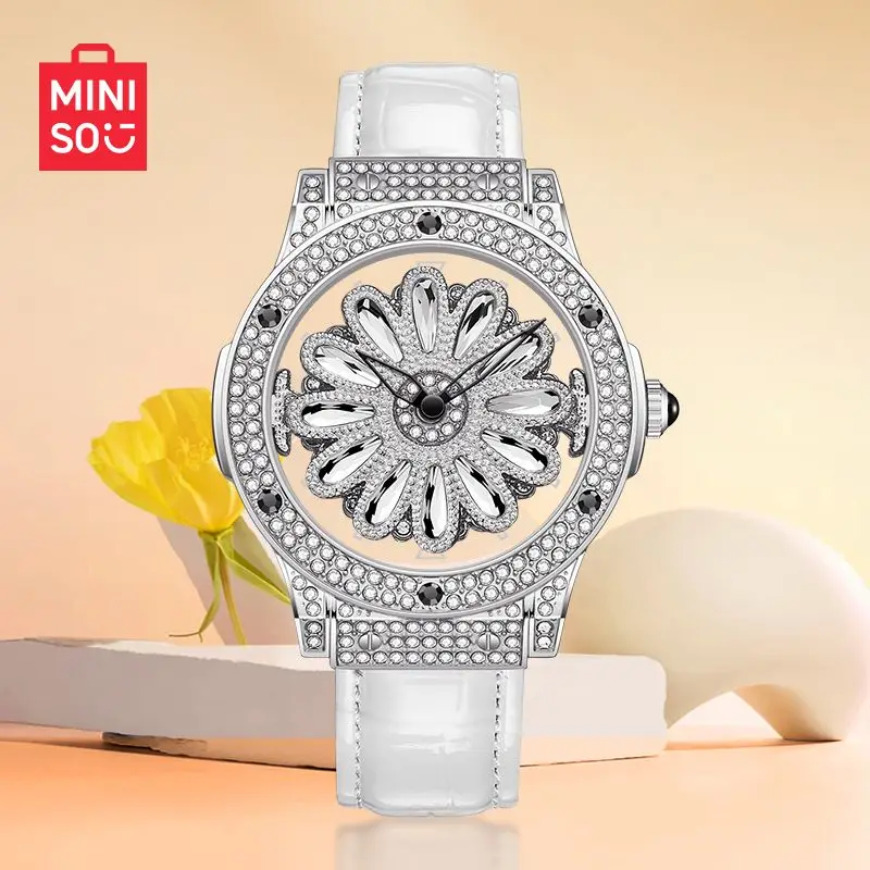 MINISO Genuine Small Daisy Rotating Watch Premium Quartz Watches