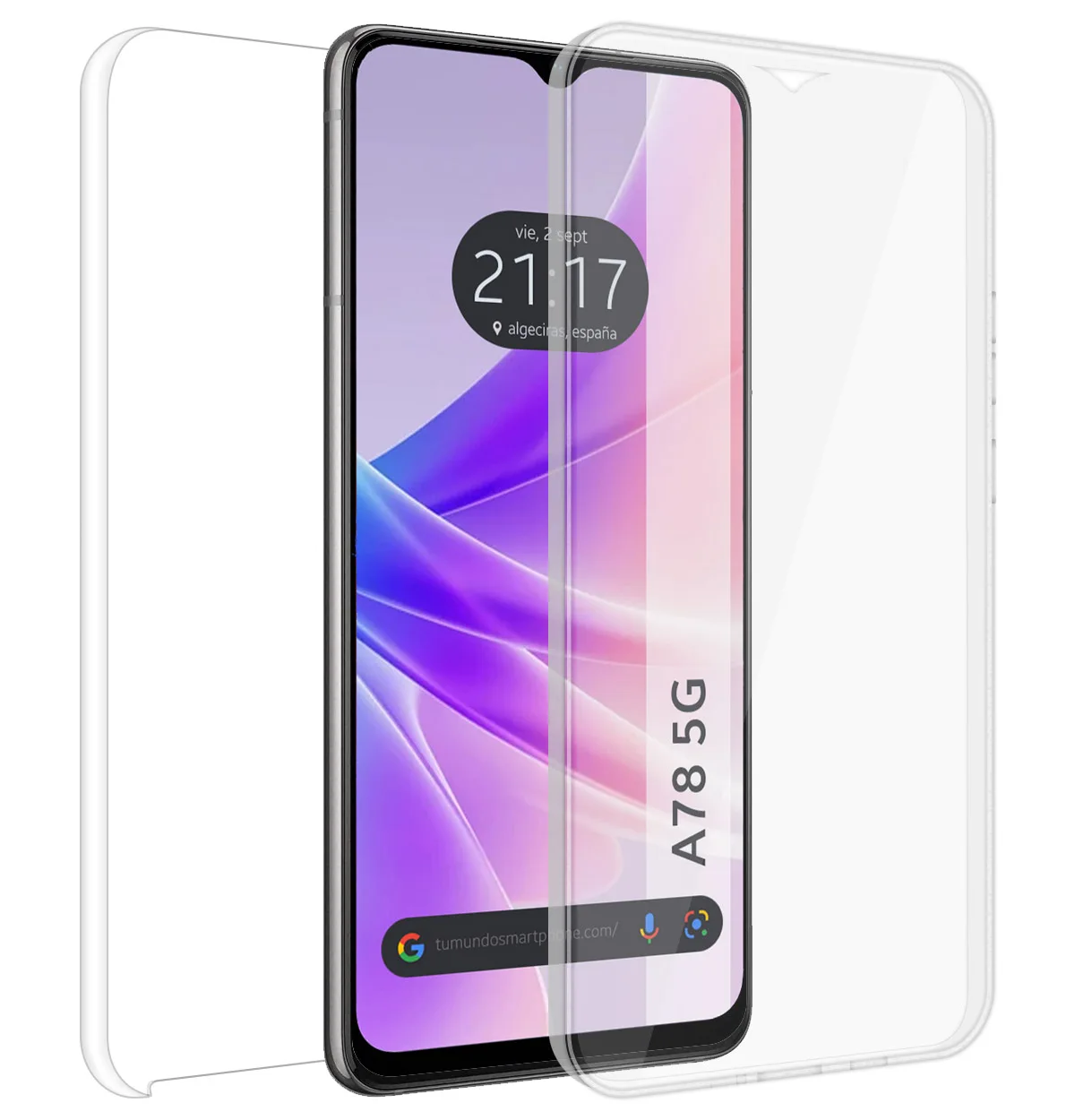 Dual Transparent Pc + Tpu Full Body 360 compatible with Oppo A78 5G Case