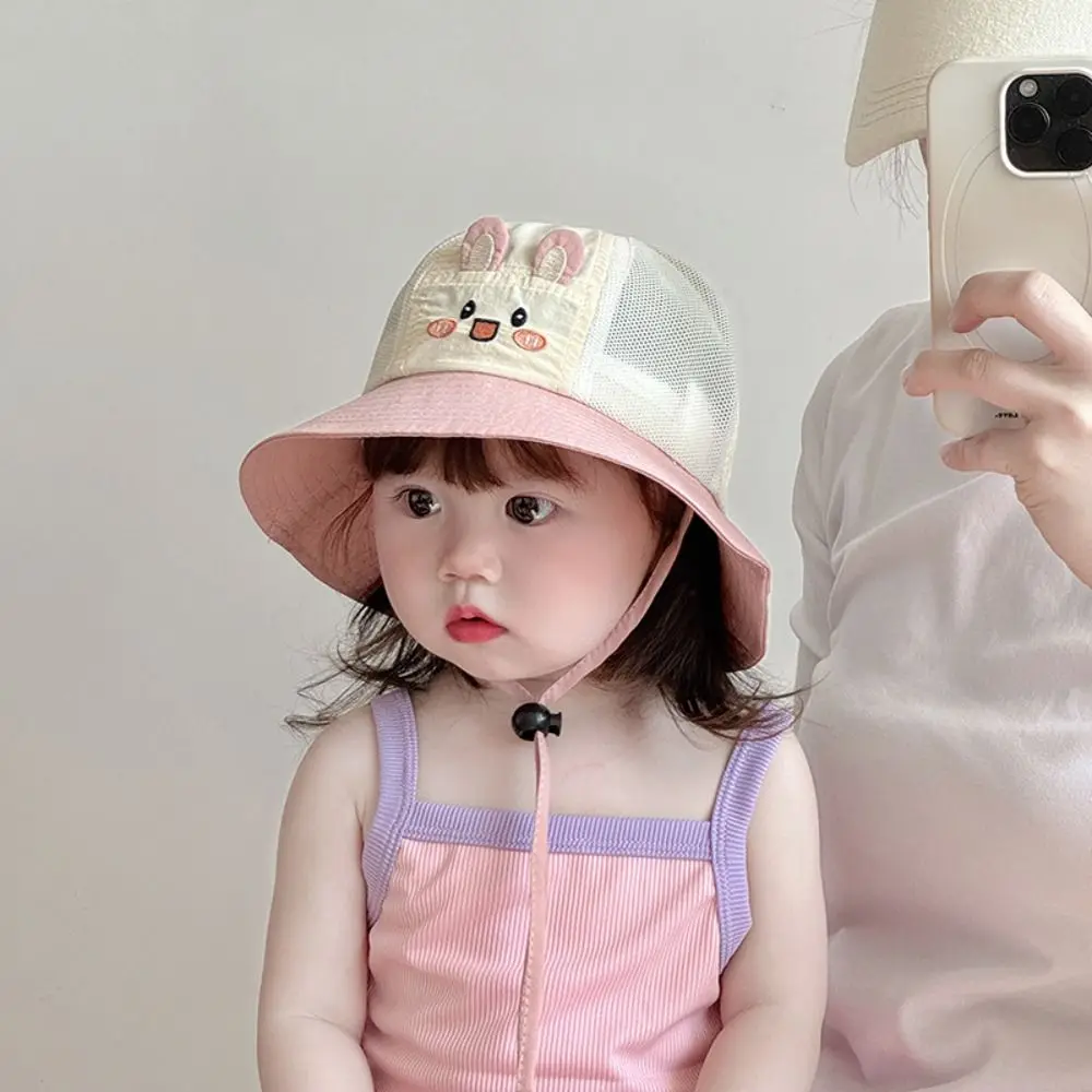 

Comfortable Breathable Kids Sun Hat Mesh Quick-dry Cartoon Bucket Cap Anti UV Summer Children Fisherman Hat Beach