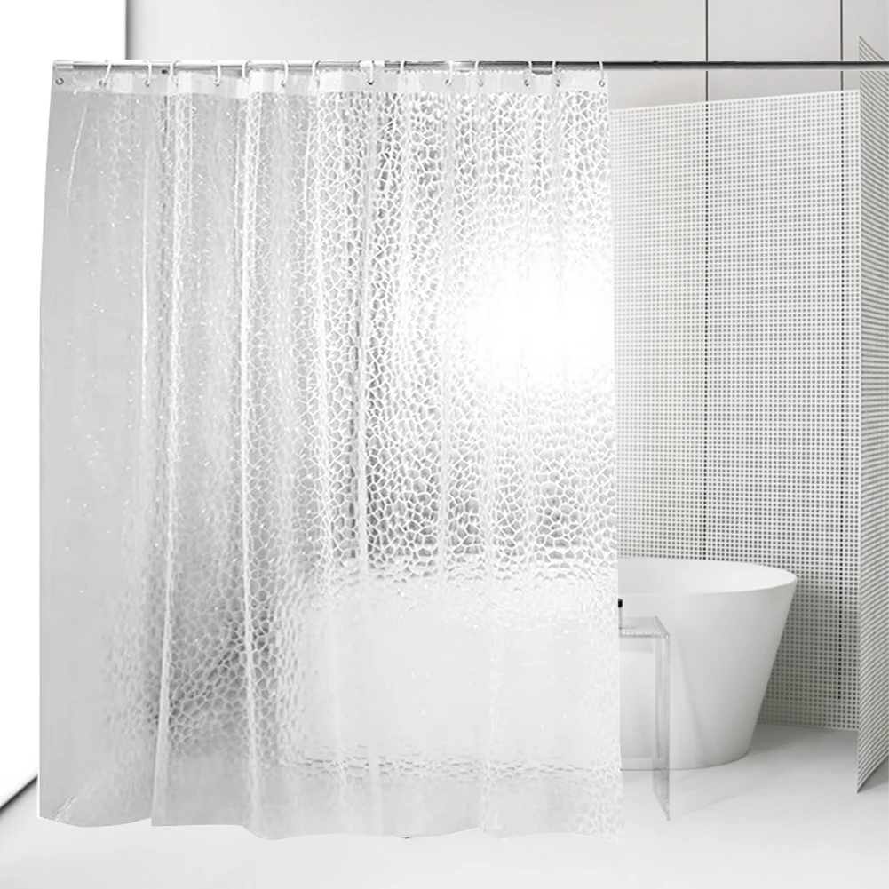 180x200cm Anti-Bacterial Shower Curtains EVA Semi-Transparent Bathroom Curtain Anti-Mould for Bathroom Bathtub Bathing Cover