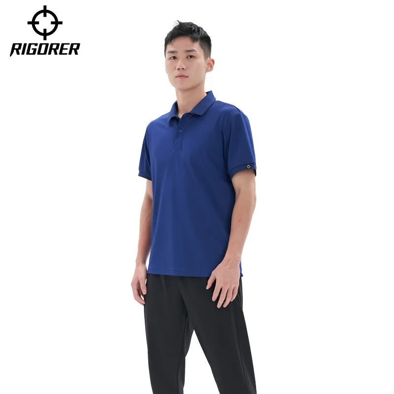 

RIGORER Polo Shirt Short-sleeved T-shirt Sports Leisure Men's Summer Breathable Sweat-absorbent Top Sports Basketball Training