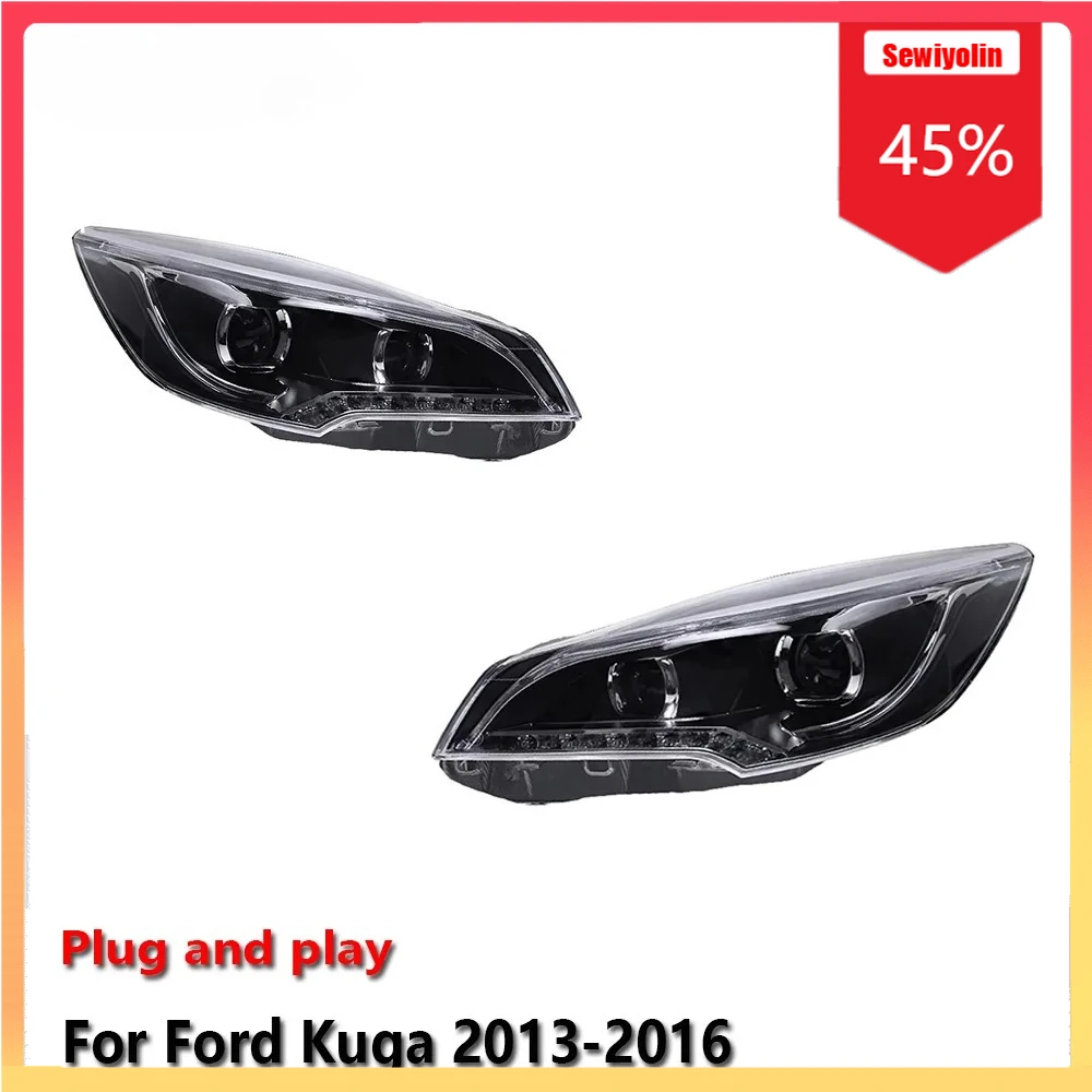 

Car LED Headlight Automobile PartsFor Ford Kuga 2013-2016 Fog DRL Brake Turn Signal Lamp Plug and Play