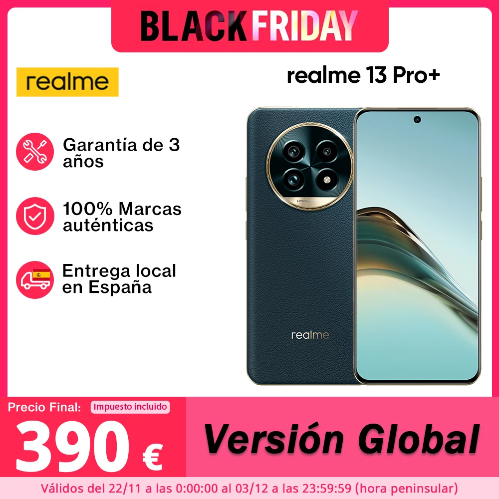 Global Version realme 13 Pro Plus 5G Smartphone Snapdragon 7s Gen 2 120Hz Curved Vision Display 80W SUPERVOOC Charge AI Imaging