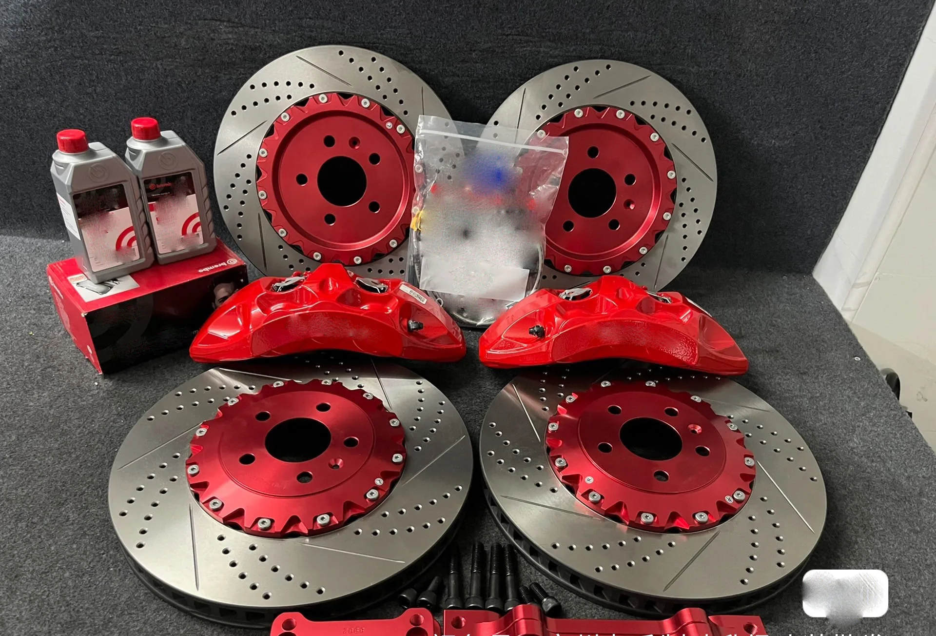 High Quality 9N6 piston caliper set, with 355-380mm brake disc, suitable for neck, krypton, Volkswagen, Audi A5A6A7Q3Q5, etc.